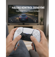 Kablosuz PS5 Oyun Kumandası Hızlı Tepki ve Ergonomik Tutuş Yeni Nesil