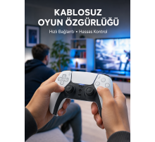 PS5 Uyumlu Kablosuz Oyun Kolu Sessiz Tuşlar ve Güçlü Performans Yeni Nesil