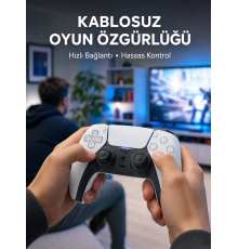 PS5 Uyumlu Kablosuz Oyun Kolu Sessiz Tuşlar ve Güçlü Performans Yeni Nesil
