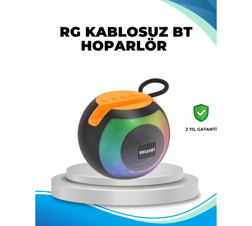 RGB Işıklı Taşınabilir Kablosuz Bluetooth Hoparlör