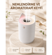 Aroma Difüzör Hava Nemlendirici Sessiz Çalışma LED Gece Lambası