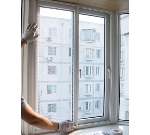 Pencere İçin Sineklik Tülü 100x150 CM Çift Taraflı Bant Hediyeli