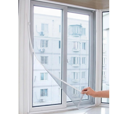 Pencere Sineklik Tülü 100x150 CM Çift Taraflı Bant Hediyeli Kesilebilir Tül Sineklik Seti