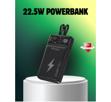 Powerbank Dahili Ekranlı 10000 mAh Çift Kablolu