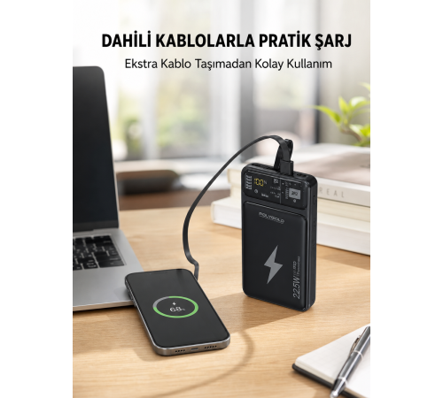 Powerbank 10000 mAh Dijital Göstergeli Taşınabilir Yeni Nesil