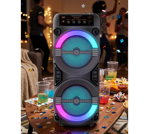RGB Işıklı Bluetooth Hoparlör Kablosuz Taşınabilir Stereo Speaker