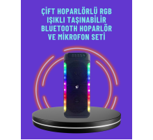 Ev ve Dış Mekan Kullanımına Uygun RGB Işıklı Hoparlör