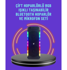 Ev ve Dış Mekan Kullanımına Uygun RGB Işıklı Hoparlör