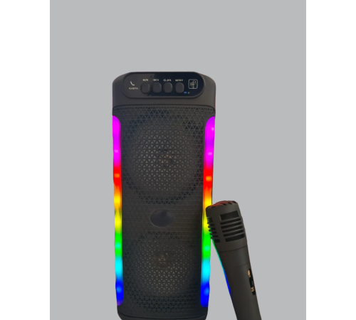 RGB Işıklı Çift Hoparlörlü Taşınabilir Bluetooth Speaker ve Mikrofon Yeni Nesil