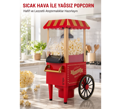 Sağlıklı Atıştırmalıklar İçin Yağsız Popcorn Makinesi