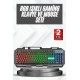 Işıklı Q Klavye Mouse Seti Siyah Klavye
