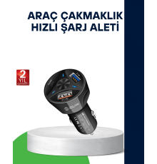 55W Hızlı Araç Şarj Cihazı Quick Charge 3.0 ve PD Destekli