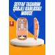 Mouse Fare Kablosuz Mouse Fare Şarjlı Bluetooth Sessiz 5 Tuşlu Şeffaf
