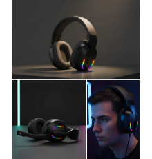 RGB Aydınlatmalı Kablosuz  Kulaklığı Konsol ve PC Uyumlu