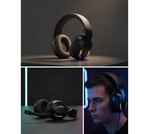 RGB Aydınlatmalı Kablosuz  Kulaklığı Konsol ve PC Uyumlu