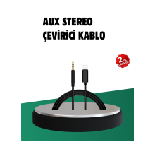 iPhone Uyumlu Lightning 3.5mm Aux Adaptör Kablo Stereo Ses Aktarım