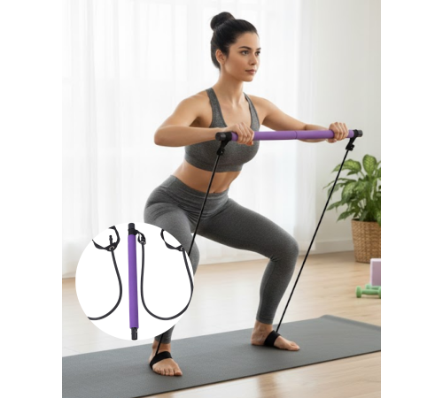 Pilates Bar Direnç Çubuğu Kas Tonlama ve Esneklik Artırıcı Tasarım