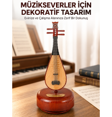 Klasik Ud Figürlü Melodili Müzik Kutusu Şık Hediyelik