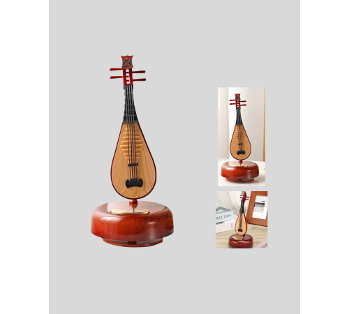 Klasik Ud Figürlü Melodili Müzik Kutusu Şık Hediyelik