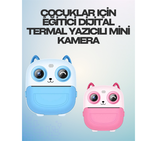 Dijital Termal Yazıcılı Mini Kamera – HD Video & Anında Fotoğraf Çıktısı