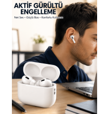 Aktif Gürültü Engelleyici Kablosuz Bluetooth Kulaklık – Şarj Kutulu, Uzun Ömürlü Yeni Nesil