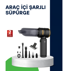 Kablosuz Şarjlı Araç İçi ve Küçük Alanlar İçin Güçlü Vakumlu Süpürge