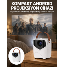 Projeksiyon Ev Sineması Bluetooth 4k HD Kaliteli Görüntü Kumandalı Yeni Nesil