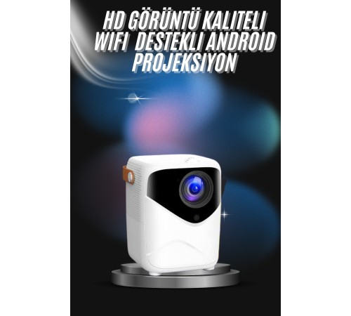 Projeksiyon Ev Sineması Bluetooth 4k HD Kaliteli Görüntü Kumandalı