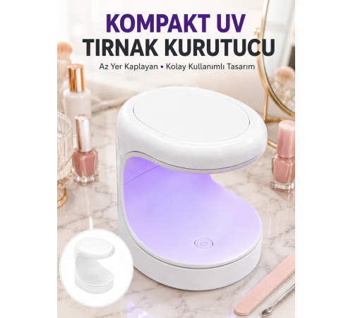 Seyehat Tipi Mini Oje Kurutucu Ultraviole Mor Işık Protez Tırnak Kurutucu Yeni Nesil