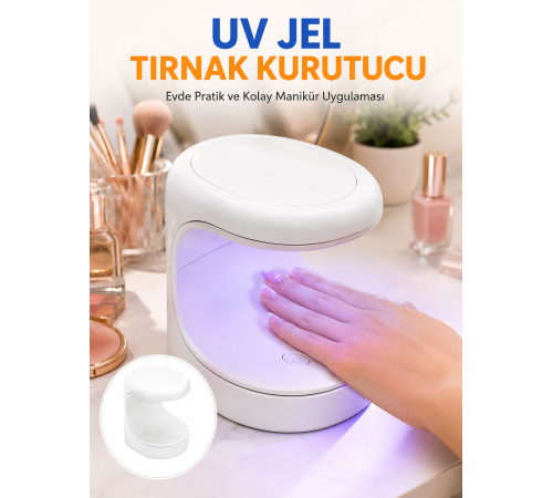 Kalıcı Oje Kurutucu Mini UV Işınlı Taşınabilir Hızlı ve Pratik Oje Kurutucu Yeni Nesil