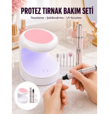 20.000 RPM Tırnak Matkabı + Mini LED Oje Kurutma Cihazı Seti Yeni Nesil