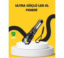 Güçlü LED El Feneri Şarj Edilebilir Çok Modlu