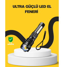 Güçlü LED El Feneri Şarj Edilebilir Çok Modlu