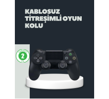 Kablosuz Titreşimli Oyun Kolu – PS4 Uyumlu Ergonomik Tasarım ve Uzun Pil Ömrü