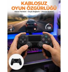 PS4 Uyumlu Kablosuz Oyun Kolu – Gerçekçi Titreşimli Geri Bildirim Yeni Nesil