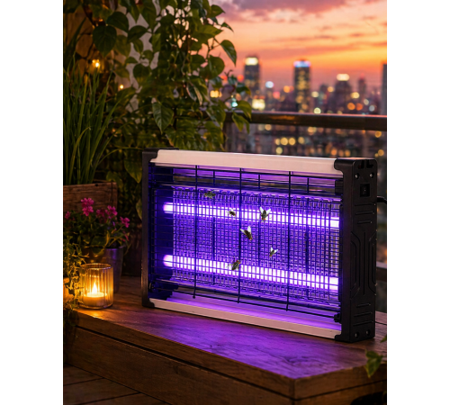 Ev Balkon Mutfak İçin Elektrikli Sinek Savar UV Işıklı Sessiz Lamba