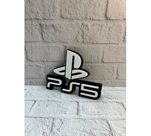 PlayStation 5 Logo Duvar Dekoru Minimal Tasarım 16×12 cm