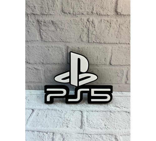 PlayStation 5 Logo Duvar Dekoru Minimal Tasarım 16×12 cm