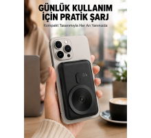 MagSafe Uyumlu Kablosuz Powerbank Taşınabilir Hızlı Şarj Yeni Nesil
