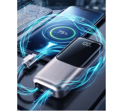LED Ekranlı Süper Fast Charge Özellikli Mini Powerbank