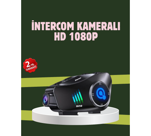 Q28 Full HD Kameralı Motosiklet Kask Kulaklığı – 45 Saat Müzik, IPX6 Su Geçirmez