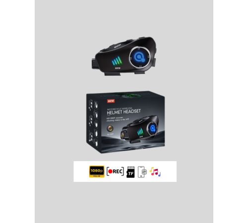 Q28 Kameralı Motosiklet Kask Kulaklık Bluetooth 5.3 Su Geçirmez 1080P HD Yeni Nesil