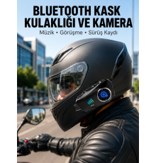 Q28 Kameralı Motosiklet Kask Kulaklık Bluetooth 5.3 Su Geçirmez 1080P HD Yeni Nesil
