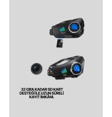 Q28 Bluetooth Kask Kulaklık 1080P Kamera Su Geçirmez Motosiklet Interkom Yeni Nesil