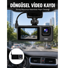 Full HD 3 Kanallı Araç Kamerası – Akıllı Çözümlerle Sürüş Yeni Nesil
