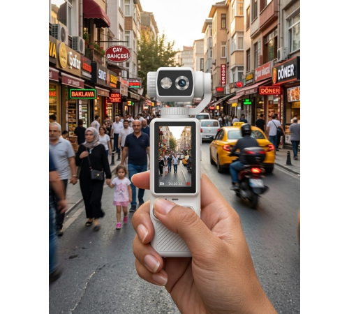 4K Vlog Kamera Otomatik Odaklama ve Döndürülebilir Lensli Taşınabilir El Kamerası