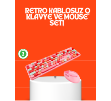 Retro Tarz Bluetooth 5.1 Klavye – Win/OSX/Android/iOS Uyumlu