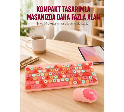 Kablosuz Bluetooth Klavye – Çoklu Cihaz Desteği, Akıllı Güç Tasarrufu Yeni Nesil