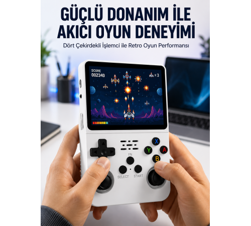 Retro El Konsolu 64 GB – 15.000 Oyun, Geniş Platform Desteği, 3.5” IPS Ekran Yeni Nesil