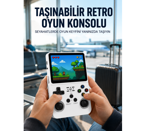 Retro Oyun Cihazı – Çift MicroSD Desteği, Çoklu Platform Uyumu, 3200 mAh Batarya Yeni Nesil